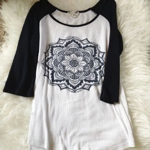Mandala Baseball Tee